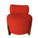 Ver imagem 2 de Poltrona Decorativa Mônaco Couro Vermelho