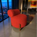 Ver imagem 7 de Poltrona Decorativa Mônaco Couro Vermelho