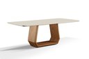 Ver imagem 1 de Mesa de Jantar 6 Lugares Tampo com Vidro Off White