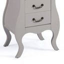 Ver imagem 3 de Mesa de Cabeceira Bombê com 2 Gavetas 1026 Linz Móveis - Off White/imbuia Glazer