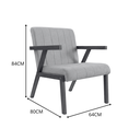 Ver imagem 3 de Conjunto 2 Poltronas Serena Linho Premium para Sala de Estar Recepção Sala de Espera Madeira:azul