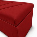 Ver imagem 5 de Calcadeira Recamier Baú Estofada 100cm para Cama Solteiro Suede Vermelho