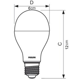 50 Lâmpadas Led Philips Bulbo 11w 1018lm E27 Bivolt Equivale 75w Cor da Luz: Branco Neutro - 3