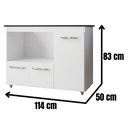 Ver imagem 4 de Balcão para Cooktop Ana 5 Bocas 3 Portas Branco Moblis