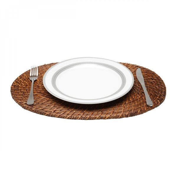 Lugar Americano de Rattan Oval 46cmx32cm Rojemac - 4