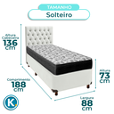 Ver imagem 3 de Cama Box + Colchão Solteiro Ortobom D33 Iso100 + Cabeceira Estofada