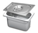 Ver imagem 1 de CONJ 6 CUBAS Gastronômicas Em Inox GN 1/9x100 mm 900 ML + Tampa INOX SEM ABERTURA ZAHAV GX0422