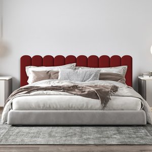 Cabeceira Modulada Estofada Adesiva Nuvem 1 Módulo 60x20cm Bordô