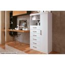 Ver imagem 4 de Cômoda Casal Marabá 1.6 1 Porta e 6 Gavetas c/ Pés Branco - Santos Andirá