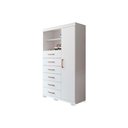 Ver imagem 1 de Cômoda Casal Marabá 1.6 1 Porta e 6 Gavetas c/ Pés Branco - Santos Andirá