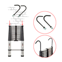 Ver imagem 2 de Escada Telescópica Alumínio Multifuncional 5,50 Metros 18 Degraus