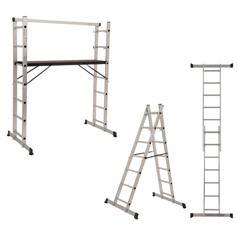 Escada Plataforma Andaime Multifuncional Alumínio 2,72 Metros