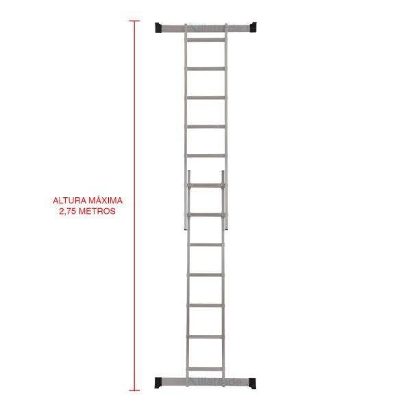 Escada Plataforma Andaime Multifuncional Alumínio 2,72 Metros - 4