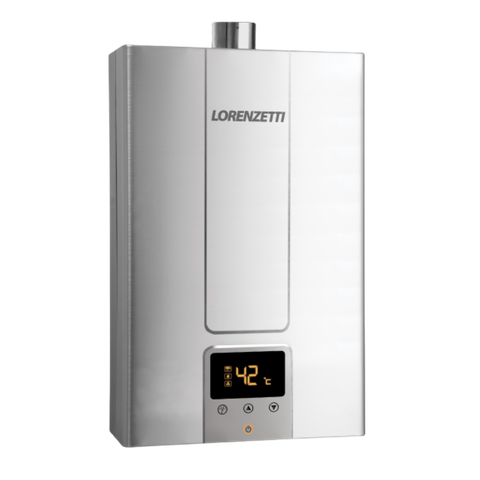 Aquecedor de Água a Gás Lorenzetti Lz 2000de-i Inox Digital 20 Litros Bivolt para Glp