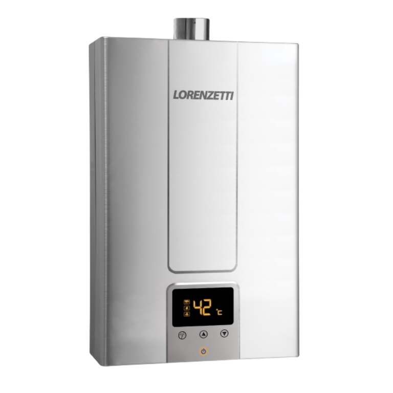 Aquecedor de Água a Gás Lorenzetti Lz 2000de-i Inox Digital 20 Litros Bivolt para Glp
