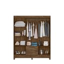 Ver imagem 6 de Guarda Roupa Casal 6 portas e 2 gavetas Panamá - Castanho Wood