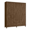Ver imagem 7 de Guarda Roupa Casal 6 portas e 2 gavetas Panamá - Castanho Wood