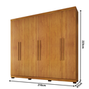 Ver imagem 4 de Guarda Roupa 6 Portas New Master Cinamomo Benetil
