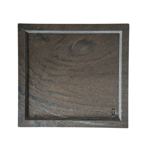 Bandeja Lavabo com Rebaixo Italiano Quartzito Bronzita Vintage 32x30cm