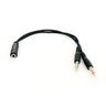 Cabo Adaptador P2 ( Fêmea ) para Fone e Microfone ( Macho ) - Preto - 3