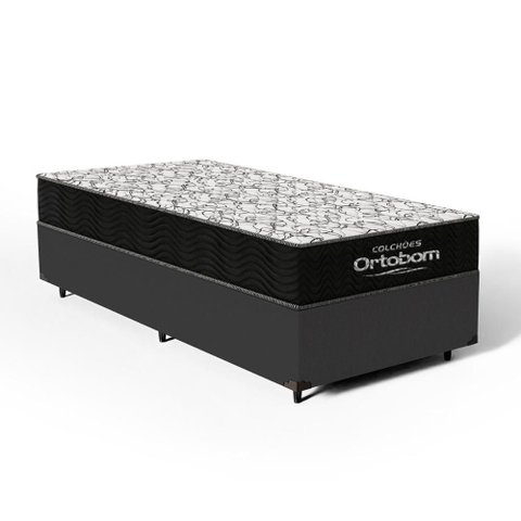 Cama Box com Colchão de Espuma D45 Ortobom Airtech 150 Solteiro 88cm