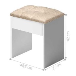 Penteadeira Camarim Filme com LED e Banqueta - 4