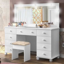 Penteadeira Camarim Filme com LED e Banqueta - 1