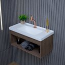 Ver imagem 4 de Gabinete Armario para Banheiro 100% Mdf com Cuba - Livorno Munique 60cm