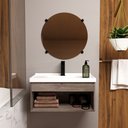 Ver imagem 1 de Gabinete Armario para Banheiro 100% Mdf com Cuba - Livorno Munique 60cm