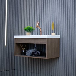 Gabinete Armario para Banheiro 100% Mdf com Cuba - Livorno Munique 60cm - 3