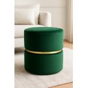 Ver imagem 1 de Puff com Cinta no Meio Decorativo Verde Veludo