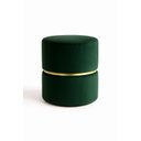 Ver imagem 2 de Puff com Cinta no Meio Decorativo Verde Veludo