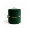 Puff com Cinta no Meio Decorativo Verde Veludo - 3