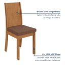 Ver imagem 7 de Conjunto Sala de Jantar 4 Lugares Redonda Tampo Vidro/MDF Mesa Celebrare e Cadeiras Athenas Marrom Amêndoa Clean/Off White/Couro Morano Avelã