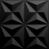 KIT 36 Placas 3D PVC Preto Decoração Revestimento PREMIUM de Parede e Teto (9m²) - ESTRELA - 4