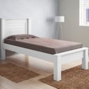 Ver imagem 1 de Cama Solteiro Roma Branco com Colchão