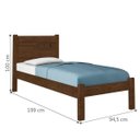 Ver imagem 3 de Cama Solteiro Paloma Malbec com Colchão