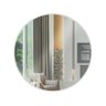 Painel Decorativo Redondo com Espelho 60x60cm Es11 Dalla Costa - Off White - 3