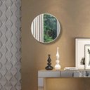 Ver imagem 1 de Painel Decorativo Redondo com Espelho 60x60cm Es11 Dalla Costa - Off White