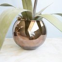 Ver imagem 4 de Arranjo Flores Artificiais Amarílis Rosa no Vaso Bronze