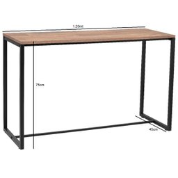 Aparador Estante para Quarto Estilo Industrial Preto Fosco - 5