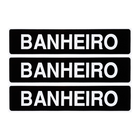 Combo 3 Placas De Sinalização Banheiro 30x7 Acesso - A-410 F9e