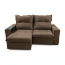 Ver imagem 1 de Sofá Luiza Bom Pastor 3 Lugares 2,00 M Veludo Luxo Marrom