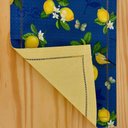 Ver imagem 3 de Caminho de Mesa Retangular 40x140cm Glamour Sicilia - Catran Azul/amarelo