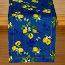 Ver imagem 2 de Caminho de Mesa Retangular 40x140cm Glamour Sicilia - Catran Azul/amarelo