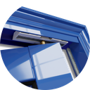 Ver imagem 5 de Porta Alumínio Camarão Lambril e.L25 Azul 70 Brimak