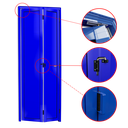 Ver imagem 2 de Porta Alumínio Camarão Lambril e.L25 Azul 70 Brimak