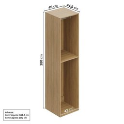 Módulo 45x180 2 Portas 1 Kit Prateleira Frame Cabecasa madeiramadeira - 5