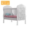 Berço Cama Realeza Branco Acetinado com Capitonê Branco - 2