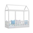 Ver imagem 1 de Cama Montessoriana Infantil Montessoriana Duda com Grades - Branco Acetinado